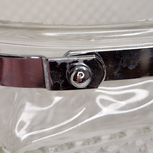 Vintage Glass Ice Bucket with Handle - Picture 10 of 12